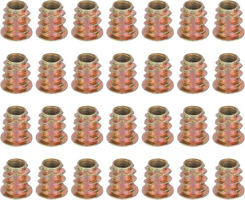 meccanixity 28 pcs إدراج ملولب للخشب ، وسبائك الزنك M5 إدراج المكسرات محرك سداسي المسمار بطول 10 مم للأثاث ، والخزانة ، والطاولات والكراسي in Kuwait