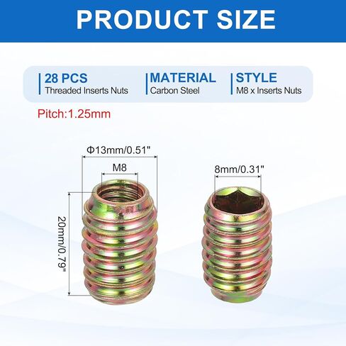 meccanixity 38pcs ملوثات ملولبة المكسرات ، m6x20mm hex socket محرك الأقراص in Kuwait