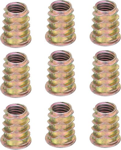 meccanixity 28 pcs إدراج ملولب للخشب ، وسبائك الزنك M5 إدراج المكسرات محرك سداسي المسمار بطول 10 مم للأثاث ، والخزانة ، والطاولات والكراسي in Kuwait