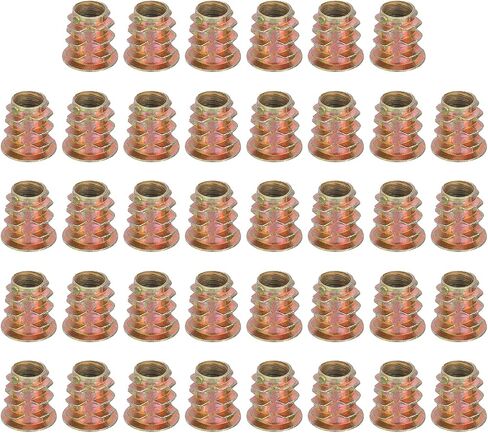 meccanixity 28 pcs إدراج ملولب للخشب ، وسبائك الزنك M5 إدراج المكسرات محرك سداسي المسمار بطول 10 مم للأثاث ، والخزانة ، والطاولات والكراسي in Kuwait