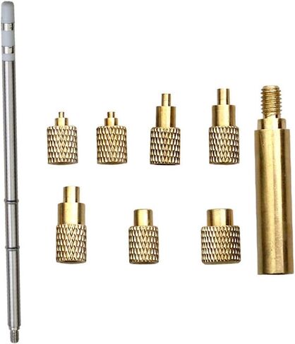 Quicko Heat Set Insert Tool M2 M3 M4 M5 M6 M8 Hot Melt Brass Knurled Nut Embedded Insertion Tip Adapter Kit 3D Printed Parts Install for T12 Soldering Iron in Saudi Arabia