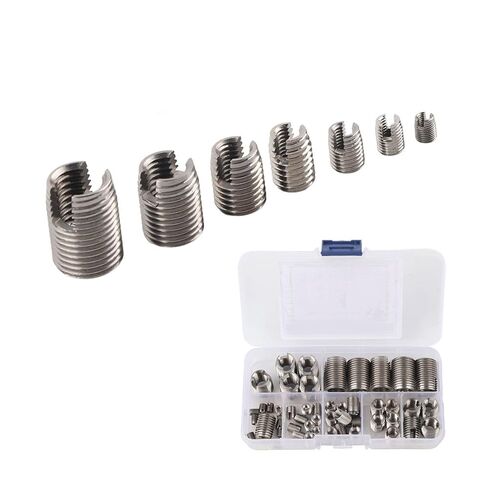 50 PCS إدراج الخيوط ، خيط داخلي من الفولاذ المقاوم للصدأ ، مجموعة إدراج النقر الذاتي مع صندوق تخزين ، M3/M4/M5/M6/M8/M10/M12/M14/M16 in Saudi Arabia