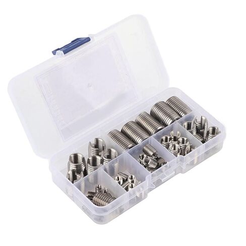50 PCS إدراج الخيوط ، خيط داخلي من الفولاذ المقاوم للصدأ ، مجموعة إدراج النقر الذاتي مع صندوق تخزين ، M3/M4/M5/M6/M8/M10/M12/M14/M16 in Saudi Arabia