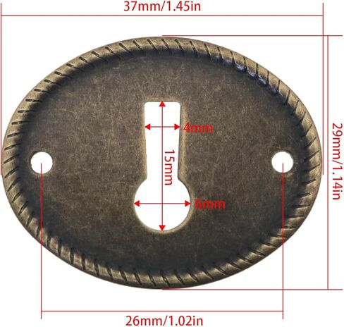 4pcs رمز الزاوية الخمر البيضاوي تافهة قطعة العيزة غطاء الحديد درج الزخرفة غطاء المفتاح غطاء محطمة حافة العتيقة الغطاء الحديد القطر 3 مم لأبواب خزانة صناديق صناديق in Kuwait
