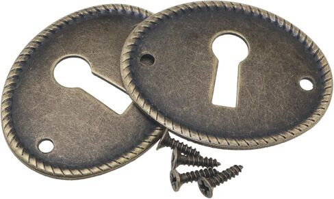 4pcs رمز الزاوية الخمر البيضاوي تافهة قطعة العيزة غطاء الحديد درج الزخرفة غطاء المفتاح غطاء محطمة حافة العتيقة الغطاء الحديد القطر 3 مم لأبواب خزانة صناديق صناديق in Kuwait