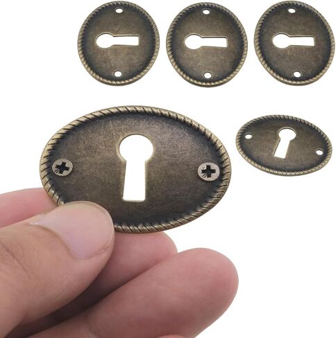 4pcs رمز الزاوية الخمر البيضاوي تافهة قطعة العيزة غطاء الحديد درج الزخرفة غطاء المفتاح غطاء محطمة حافة العتيقة الغطاء الحديد القطر 3 مم لأبواب خزانة صناديق صناديق in Kuwait