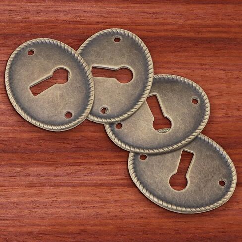 4pcs رمز الزاوية الخمر البيضاوي تافهة قطعة العيزة غطاء الحديد درج الزخرفة غطاء المفتاح غطاء محطمة حافة العتيقة الغطاء الحديد القطر 3 مم لأبواب خزانة صناديق صناديق in Kuwait