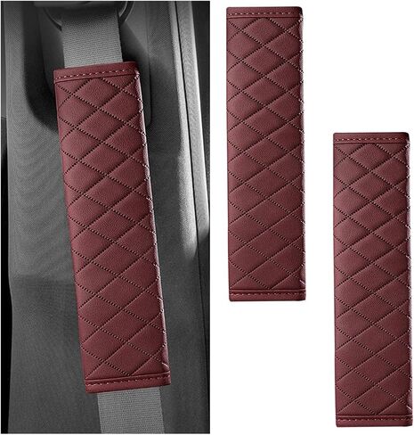 Mandark Car Seat Belt Cover, 2PCS Soft Comfort Vehicle Seatbelt Protection Pad for Safety Driving, Automotive Interior Harness Neck Shoulder Strap Protector Accessories, Universal Fit (Black) in Saudi Arabia