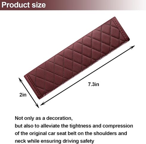 Mandark Car Seat Belt Cover, 2PCS Soft Comfort Vehicle Seatbelt Protection Pad for Safety Driving, Automotive Interior Harness Neck Shoulder Strap Protector Accessories, Universal Fit (Black) in Saudi Arabia