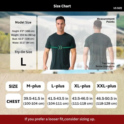 Merino Protect 100 ٪ Merino Wool T-Shirt for Men Short Sleve Slim Fit Undershirt قميص Tee Lightweight Tee Teae للتنزه في السفر (Xlarge-Plus) in Kuwait