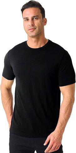 Merino Protect 100% Merino Wool T-Shirt for Men Short Sleeve Slim Fit Undershirt Soft Lightweight Tee Shirt for Travel Hiking (XLarge-Plus) in Saudi Arabia