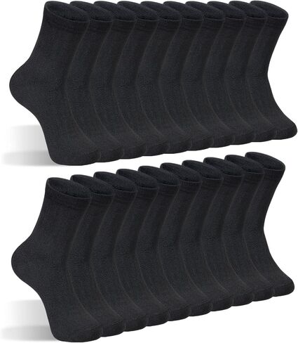 10 Pairs Thin Cotton Crew Athletic Socks Sports Gym Running Hiking Calf Socks for Women in Saudi Arabia