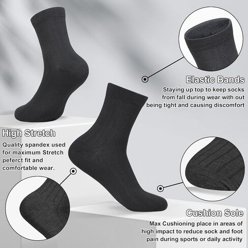 10 Pairs Thin Cotton Crew Athletic Socks Sports Gym Running Hiking Calf Socks for Women in Saudi Arabia