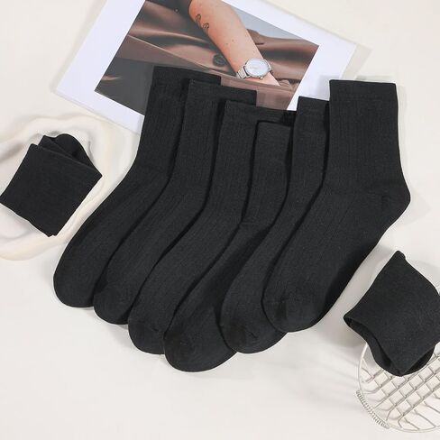 10 Pairs Thin Cotton Crew Athletic Socks Sports Gym Running Hiking Calf Socks for Women in Saudi Arabia