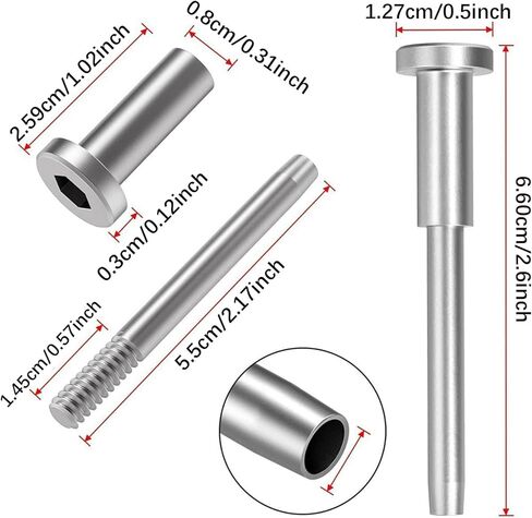 10Pcs Invisible Kit Invisible and Swage Stud End, 1/8", Versatile for Swage Tensioner, Stainless Steel in Kuwait
