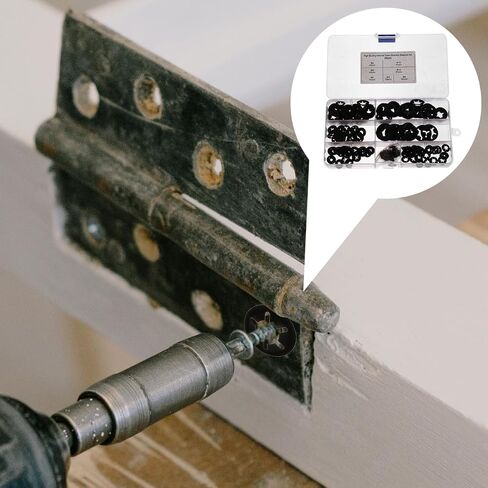 Ciieeo 1 Set 260pcs Manganese Locking Washers Assortment Kit Plum Blossom Shaped Retaining Clips Organized Transparent Storage Box for Various Repair Tasks and Projects in Saudi Arabia