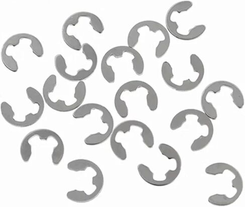 10/50/100 M1.2 M1.5 M2 M3 M3.5 M4 M5 M6 M7 M8 to M16 304 Stainless Steel E Clip Circlip Retaining Ring Washer for Shaft Fastener(M12 10pcs) in Kuwait