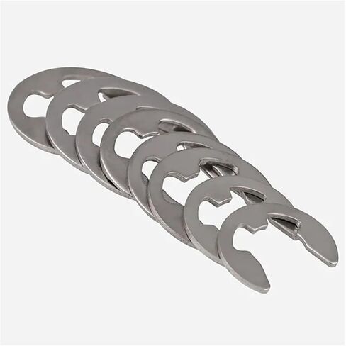 316 A4 الفولاذ المقاوم للصدأ E مقطع circlip الاحتفاظ غسالة الحلقة لعمود الرحمة M2 M2.5 M3 M3.5 M4 M5-M10 (10pcs ، M3.5) in Saudi Arabia