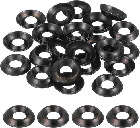 MECCANIXITY 60 Pcs #6 Countersunk Finish Washers, 304 Stainless Steel Cup Washer Gasket for Screws Bolts Machinery Construction, Black in Saudi Arabia