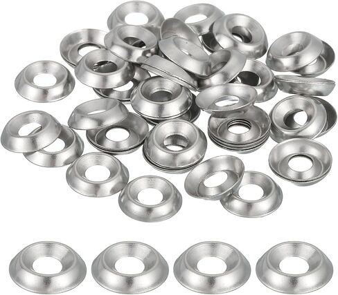 MECCANIXITY 60 Pcs #6 Countersunk Finish Washers, 304 Stainless Steel Cup Washer Gasket for Screws Bolts Machinery Construction, Black in Saudi Arabia