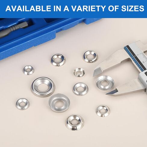 MECCANIXITY 60 Pcs #6 Countersunk Finish Washers, 304 Stainless Steel Cup Washer Gasket for Screws Bolts Machinery Construction, Black in Saudi Arabia