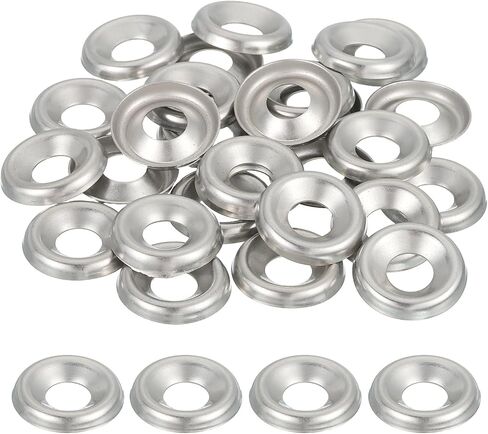 MECCANIXITY 60 Pcs #6 Countersunk Finish Washers, 304 Stainless Steel Cup Washer Gasket for Screws Bolts Machinery Construction, Black in Saudi Arabia