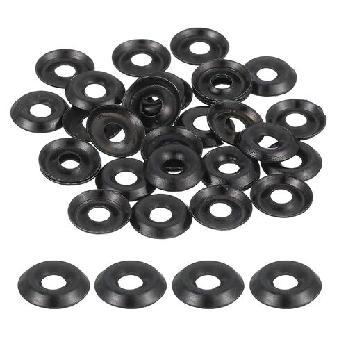 MECCANIXITY 60 Pcs #6 Countersunk Finish Washers, 304 Stainless Steel Cup Washer Gasket for Screws Bolts Machinery Construction, Black in Kuwait