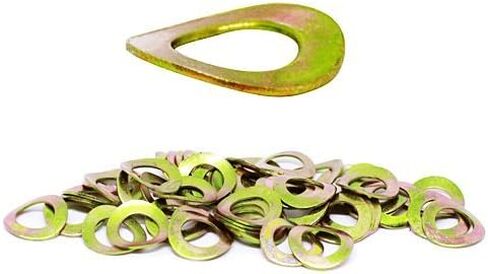 (50pcs) Belmetric M10 Metric Wave Spring Steel Washer - DIN 137A ، قطره الخارجي 18 ملم الزنك الأصفر المصنوع من الزنك WW10Aylw in Kuwait