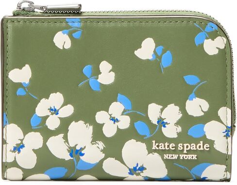 kate spade new york Devin Colorblocked Saffiano Leather Small Compact Wallet, Pale Sapphirine Multi in Kuwait