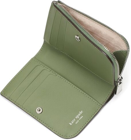 kate spade new york Devin Colorblocked Saffiano Leather Small Compact Wallet, Pale Sapphirine Multi in Kuwait