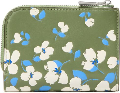 kate spade new york Devin Colorblocked Saffiano Leather Small Compact Wallet, Pale Sapphirine Multi in Kuwait