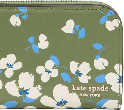 kate spade new york Devin Colorblocked Saffiano Leather Small Compact Wallet, Pale Sapphirine Multi in Kuwait