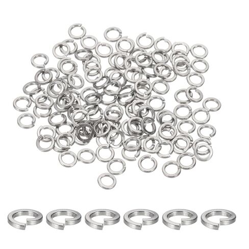 MECCANIXITY M8 Spring Lock Washer, 304 Stainless Steel Split Lock Washers for Screws Bolts Cars Construction Machinery Silver Pack of 100 in Kuwait