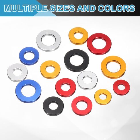 uxcell 50 Pcs Aluminum Flat Washer, M6x12x2mm Round Seal Gaskets Flat Spacers for Screws Bolts Machinery Repair Accessories, Outdoor Construction, Silver Tone in Saudi Arabia