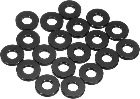 uxcell 50 Pcs Aluminum Flat Washer, M6x12x2mm Round Seal Gaskets Flat Spacers for Screws Bolts Machinery Repair Accessories, Outdoor Construction, Silver Tone in Saudi Arabia