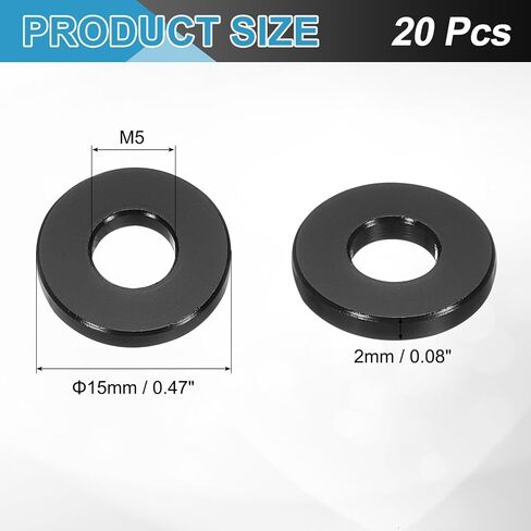 uxcell 50 Pcs Aluminum Flat Washer, M6x12x2mm Round Seal Gaskets Flat Spacers for Screws Bolts Machinery Repair Accessories, Outdoor Construction, Silver Tone in Saudi Arabia
