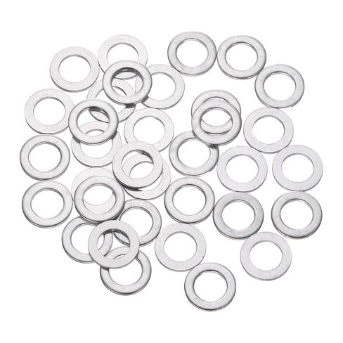 uxcell 150 Pcs Aluminum Flat Washer, 20 x 26 x 1.5mm Round Seal Gaskets Flat Spacers for Screws Bolts Machinery Repair Accessories, Outdoor Construction, Silver Tone in Kuwait