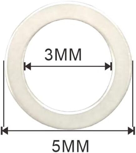 M3x5mm Steel Shim Washers Kit 48pcs – Ultra Thin Precision Spacers 0.1/0.2/0.3/0.5mm for Electronics, Miniature Models, Compatible with M3 Bolts in Kuwait