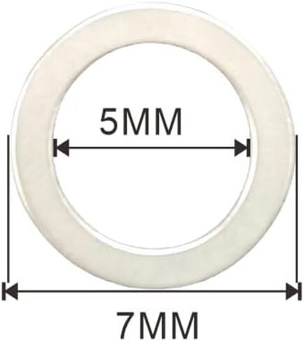 مجموعة غسالة Shim M5x7mm 48pcs - الفواصل الفولاذية المترية 0.1/0.2/0.3/0.5 مم ، محاذاة دقيقة ، متوافقة مع CNC ، السيارات والعمل الميكانيكي in Kuwait