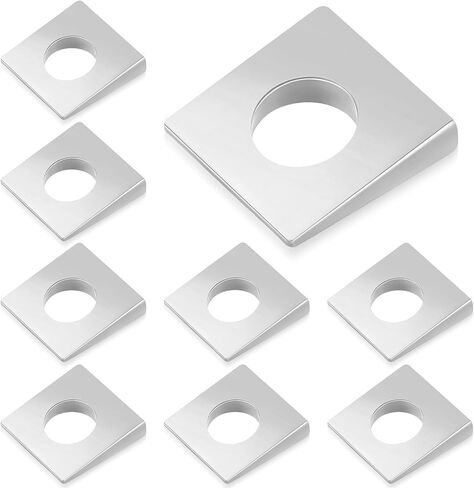 Blulu 10 PCS 1/2 "غسالة مربعة مربعة ، 1-1/8" × 1-1/8 "غسالة من الفولاذ الكربوني المجلفن 2 مم إلى 6.6 مم للتسوية in Saudi Arabia