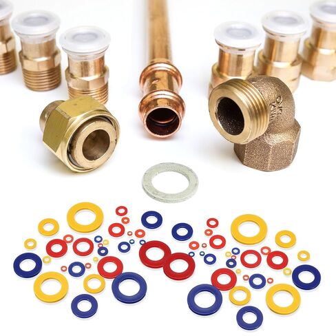 uxcell 30 Pcs Nylon Flat Washers 8mm ID 16mm OD 1.5mm Thick Plain Washer Grommets Plastic Sheet Gasket Fastener Sealing Spacer Gasket Ring Water Hose Washers, Yellow in Saudi Arabia