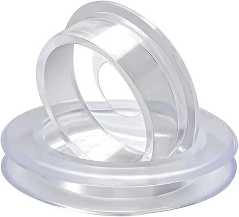 Umbrella Hole Ring, 2 Inch Easy to Install Flexible Clear Plastic Patio Table Umbrella Hole Ring with Cap for Outdoor Patio Garden Beach Table Replacement in Saudi Arabia