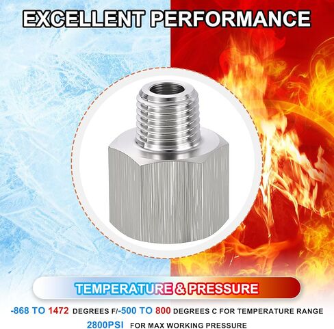 2 حزمة 304 أنثى الفولاذ المقاوم للصدأ إلى محول الذكور ، 3/8 "أنثى NPT x 1/4" الذكور موصلات تمديد أنابيب NPT للمربي in Kuwait