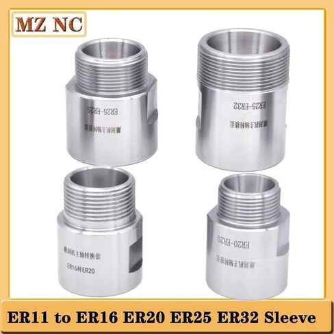 Thread Adapter For ER Collet Chuck Spindle, For Motor Rotor Extension Rod adapter Nut Kit(ER20-ER20 With Nut) in Saudi Arabia