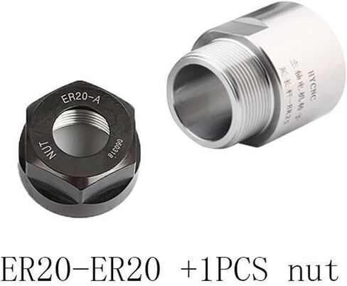 Thread Adapter For ER Collet Chuck Spindle, For Motor Rotor Extension Rod adapter Nut Kit(ER20-ER20 With Nut) in Saudi Arabia