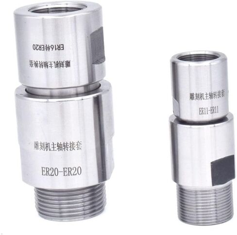 Thread Adapter For ER Collet Chuck Spindle, For Motor Rotor Extension Rod adapter Nut Kit(ER20-ER20 With Nut) in Saudi Arabia
