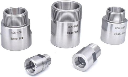 Thread Adapter For ER Collet Chuck Spindle, For Motor Rotor Extension Rod adapter Nut Kit(ER20-ER20 With Nut) in Saudi Arabia
