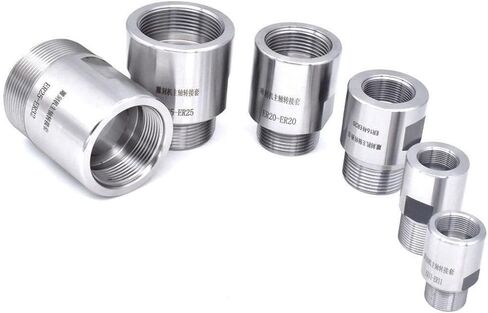 Thread Adapter For ER Collet Chuck Spindle, For Motor Rotor Extension Rod adapter Nut Kit(ER20-ER20 With Nut) in Saudi Arabia
