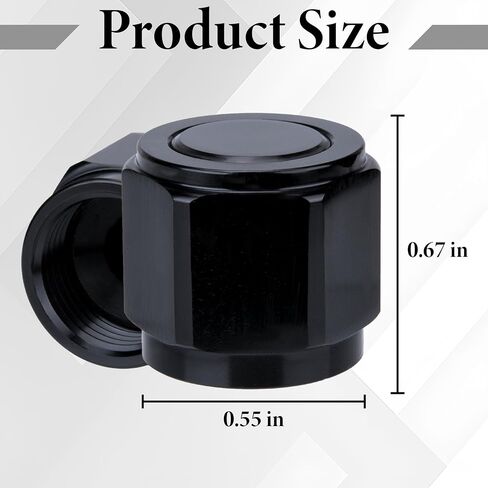 2PCS 4AN Flare Caps, Flare Cap Block off Fitting Plug, Aluminum Alloy Female Cap Port Fitting Nut Adapter, Car Accessories for Fuel Oil Line, Swivel Hex Head Port Adapter Nut in Saudi Arabia