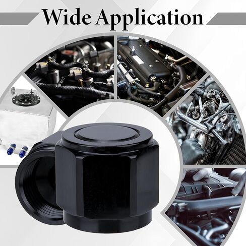 2PCS 4AN Flare Caps, Flare Cap Block off Fitting Plug, Aluminum Alloy Female Cap Port Fitting Nut Adapter, Car Accessories for Fuel Oil Line, Swivel Hex Head Port Adapter Nut in Saudi Arabia